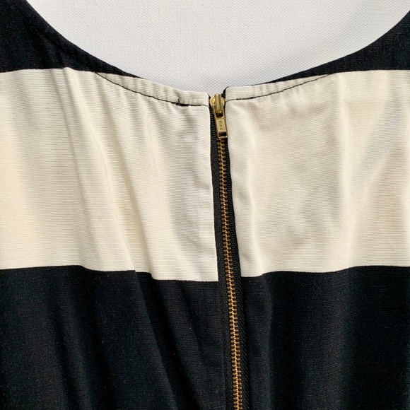 EUC Black & White Flared-skirt, Zip Back Dress - Picture 6 of 7